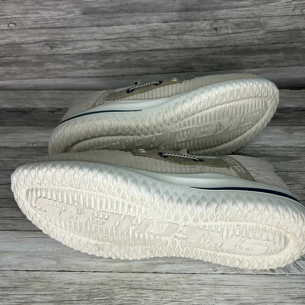Skechers Delson 3.0 Roth Hands Free Slip-Ins Men's Shoes Taupe Size 8.5 Boat
